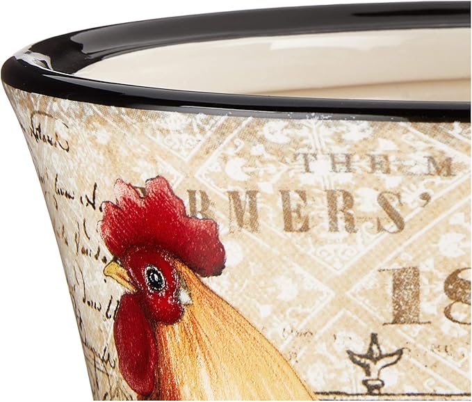 Certified International 23656 Gilded Rooster Canister Set (3 Piece), One Size, Multicolor
