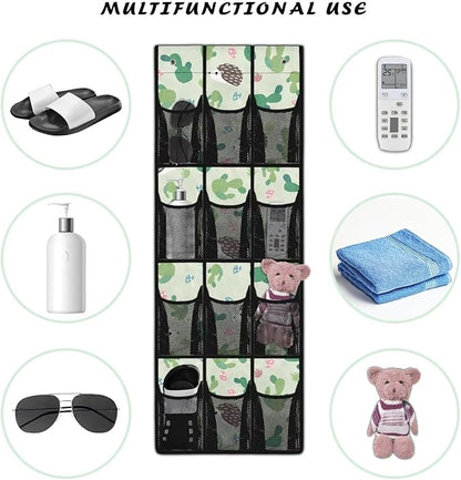 Hedgehog Shoe Organizer Over The Door,Hanging Shoe Organizer,Over Door Shoe Organizer,Space Saving Hanging Storage Holder,Closet Rack Hanger with 12 Mesh Pockets for Home Decor