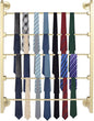5 Tier Wall Mount Tie Rack Scarf Display Belt Pants Hangers Scarves Hijab Stand, Ribbon Organizer Holder Wrapping Paper Spool Storage Towel Rack for Retail Store,Home,Craft Room,Florist