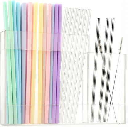 glowly sun Straw Holder for Cabinet Door, Cabinet Straw Holder Organizer