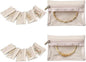Jewelry Organizer Storage Pouches, Travel Jewelry Organizer Velvet Jewelry Pouch with Zipper Clear Travel Jewelry Bag for Travel Business Trip Mother‘s Day Gift for Mom Wife Women (Beige-12Pcs)