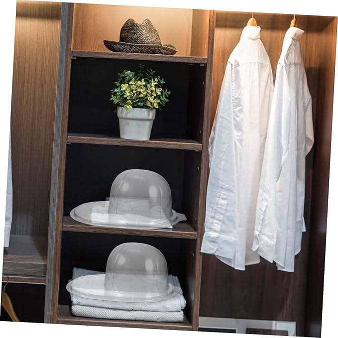 Outanaya 2pcs Transparent Baseball Cap Holder Support for Display Travel Storage High-grade Plastic with Smooth Edges Organizing Preserving Hats