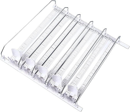 Tyenaza 38cm Fridge Drink Dispenser, Adjustable Refrigerator Self Pushing Soda Can Dispenser for Beer Pop Can (5PCS)