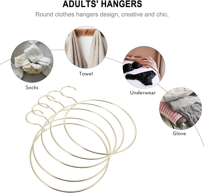 STOBAZA 5-Pack Scarf Organizer Hangers for Closet – Metal Non-Slip Scarf Holder, Space-Saving Belt & Tie Hanger for Neckties, Shawls Scarves, Veils, Pashminas Display, Tank Tops, Accessories