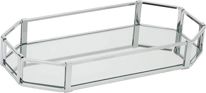 Octangular Design Mirror Vanity Tray