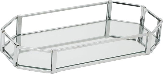 Octangular Design Mirror Vanity Tray