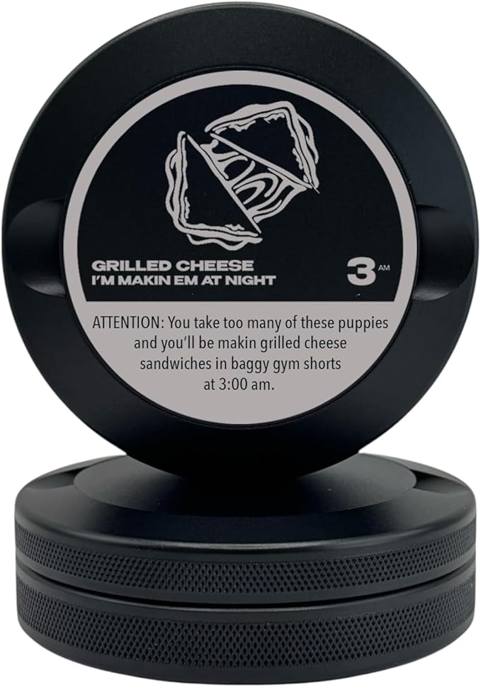 Edition 006: Grilled Cheese | Metal Pouch Can | Metal Container | Pouch Container | Small Storage Tin | EDC Container (Black)