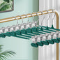 Clothes Pants Hangers with Wide Clips 20 Pack,Non-Slip Adjustable Skirt Hanger for Women,Space-Saving Heavy Duty Men Hangers for Pants,Trousers,Jeans,Shorts 12Inch Green