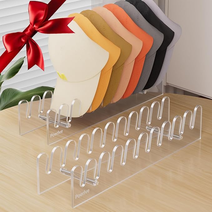 Hat Stand for Baseball Caps, Hat Holder, Acrylic Hat Display, Hat Organizer, Hat Rack with Smooth and Rounded Edges, Hat Storage for Closet, Dresser, Bedroom,1pcs