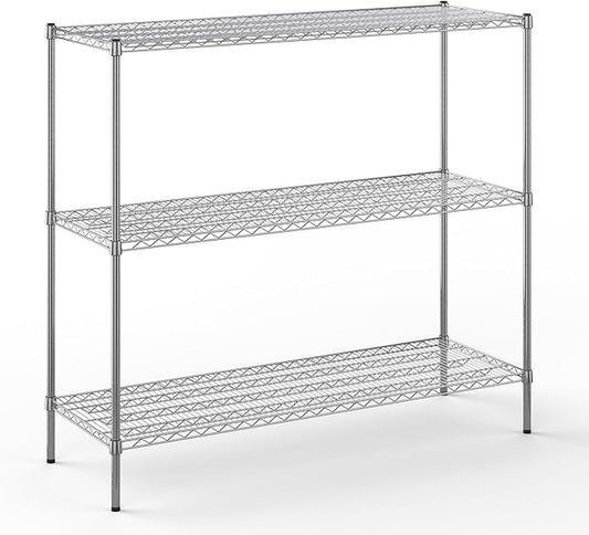 21" Deep x 60" Wide x 54" Height Wire Shelving Kit | 3-Tier | NSF Commercial Storage Rack Unit