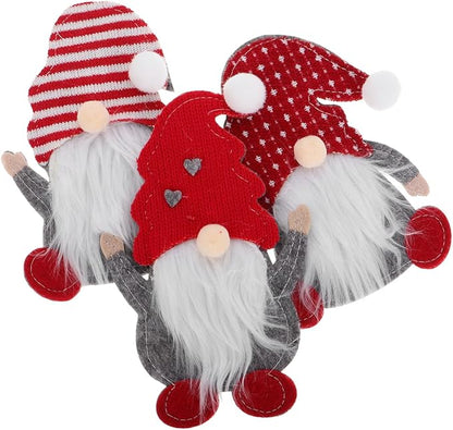 Luxshiny 12pcs Christmas Tableware Bags Gnome Cutlery Bags Xmas Cutlery Pouch Cover Holiday Table Flatware Pouches for Chopsticks Spoon Fork Christmas Table Decorations