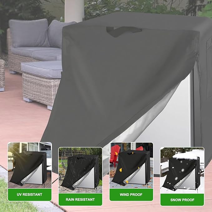 Fridge Cover, Refrigerator Cover, Fridge Wrap,210D Waterproof&Dustproof Cover for Protecting Upright Freezers/Beverage Refrigerator for Cold Rooms, Black,20"W x 20"D x 21"H Mini Fridge with Freezer F