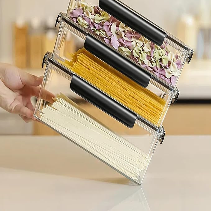 Noodle Storage Box, Food-Grade Storage can, Pasta Canned Box, Cereals, Sealed jar