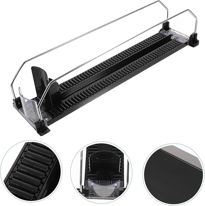 Hemobllo Beverage Can Dispenser Rack Automatic Vending Machine Pusher Tray Rack Soda Can Organizer Beverage Can Rack Pull Out Cabinet Shelf