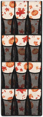 Thanksgiving Over The Door Organizer for Dorm Room Essentials Pumpkin with Maple Leaf Shoe Organizer Door Hanger for Living Room,Mesh Pockets with 4 Metal Hook