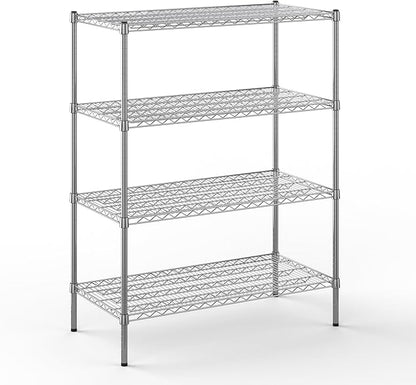 21" Deep x 42" Wide x 54" Height Wire Shelving Kit | 4-Tier | NSF Commercial Storage Rack Unit