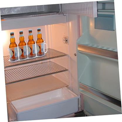 Hemoton 2pcs Refrigerator Organizer Bins Drink Holder Storage Bin Portable Can Dispenser Beverage Holder for Fridge Storage Sliding Freezer Kitchen Countertops Cabinets