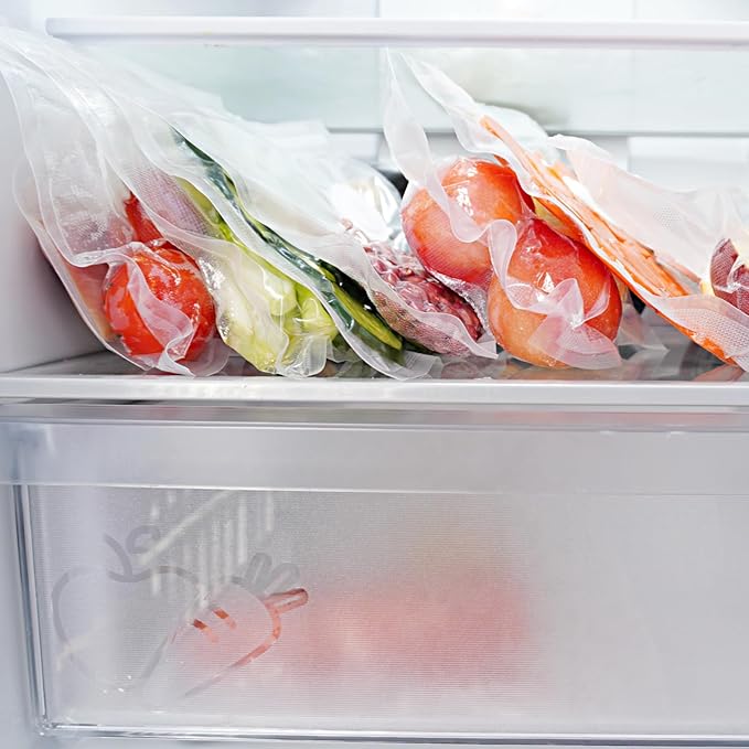 Reusable Vacuum Sealer Bags for Food Storage, 40 Count (20 Small 8.6"x8.2" + 20 Medium 13.4"x10.2") Reusable Sous Vide Bags, BPA-Free & Leakproof for Freezer, Microwave, Dishwasher