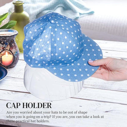 Homoyoyo 10Pcs Baseball Cap Shaper Inserts Clear PVC Hat Inner Support Dome Anti-Deformation Display Holder for Closet Organization and Travel Storage