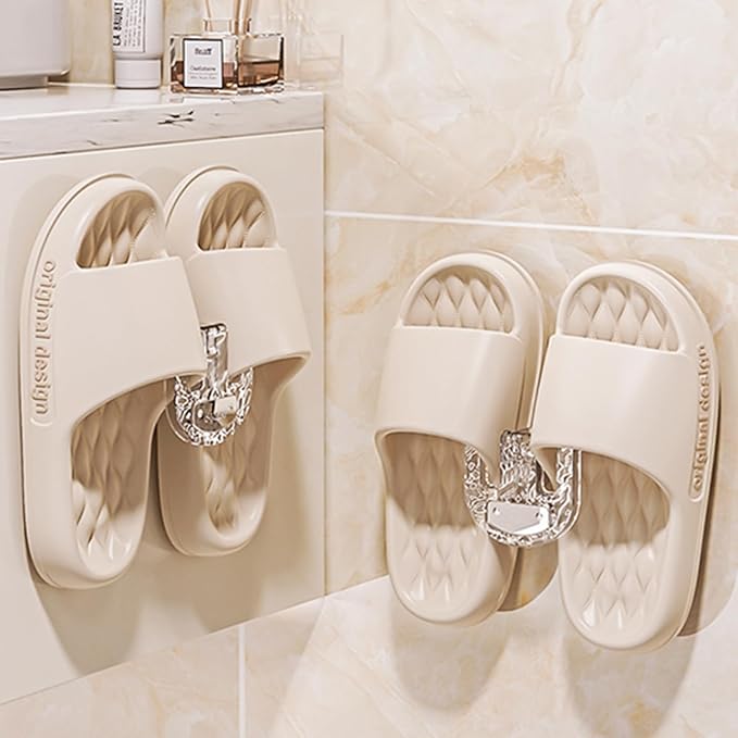Suction Cup Shoe Rack for Bathroom Wall Mounted Hanging Organizers with Adjustable Hook Suction Cup Shoe Rack