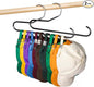 Hat Storage Organizer for Baseball Caps, Lomrsiul Non Slip PVC Coating Hat Rack Hangers for Closet Hat Holder Max 10 Hats Closet Organizers and Storage for Cap Purse Belt Tie Bra Black 2 Pack