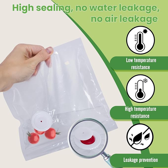 Reusable Vacuum Seal Bags, BPA-Free Food-Grade, Leakproof & Odor-Resistant, Freezer & Microwave Safe, Clear Storage Bags for Meat, Seafood, Snacks & Dry Goods, 30 Pack (10.24" x 13.39")