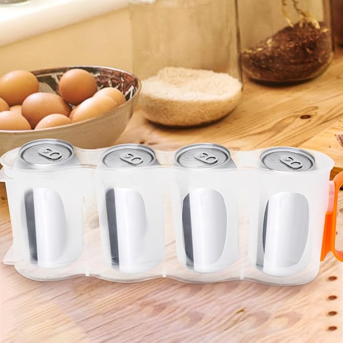 Soda Can Beverage Dispenser Organizer for Refrigerator Capacity Storage Bin for Canned Drinks and Easy to Clean for Kitchen and Pantry Organization