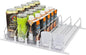 Drink Organizer for Fridge, Self Pushing Soda Can Dispenser for Refrigerator, Automatic Beverage Pusher Glide Beer Water Bottle Holder -5 Rows, White