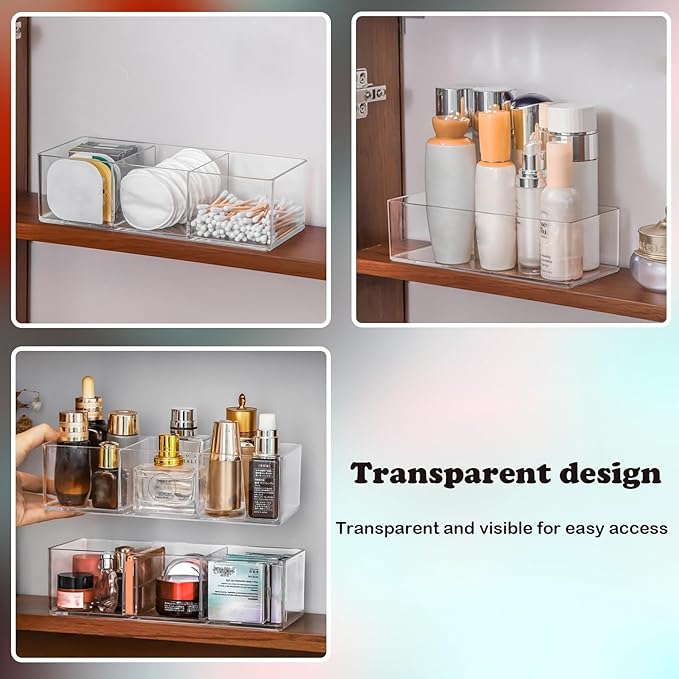 Acrylic Organizer 2 pieces Makeup Organizer Countertop For Drawers Organizer Storage Bathroom Organizers And Storage Is A Good Choice For Desktop Finishing (2)
