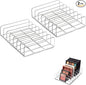 2-Pack Acrylic Makeup Palette Organizer, 7-Slot Eyeshadow Palette Storage, Clear Display Case for Vanity Drawer Countertop, Cosmetic Organizer for Makeup Brushes, Lipstick, Blush Kits