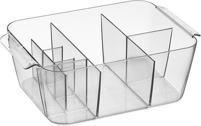 iDesign Makeup Organizer for Countertop or Vanity- Storage for Cosmetics and Toiletries - Set of 2 - Clear