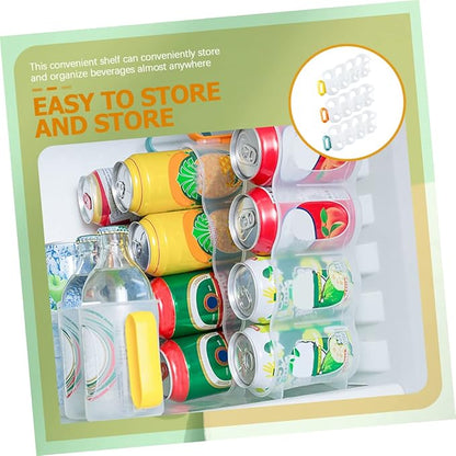 3pcs Soda Can Organizer for Refrigerator Space-saving Drink Can Storage Box Multi-use for Fridge Organization Keeps Neat and Tidy