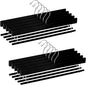 Chunful 10 Pack Wooden Velvet Pants Hangers - 16 Inch Non Slip Wood Pants Hangers with 360 Degree Swivel Hook Heavy Duty Space Saving for Jeans, Shorts & Dresses (Black)
