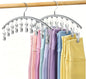 Volnamal Legging Organizer for Closet, Metal Yoga Pants Hanger w/Rubber Coated 2 Pack w/10 Clips Hold 20 Leggings, Hangers Space Saving Hanging Closet Organizer for Closet Organizers and Storage-Grey