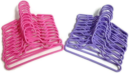 Doll Hangers Fits 18 inch Doll Clothes or Pet Apparel Hangers Set of 24 Measures 7 1/4 Inch Wide Small Dog Clothing 24 Piece Set!