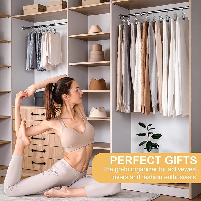 100 Pack Boot Hangers Clips for Closet, Heavy Duty Legging Organizer for Closet Hanging Pants Hangers with Clips Clothes Pins Hanger Clips Laundry Hooks Towel Socks Hats Tall Boots Home Travel