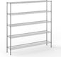 14" Deep x 72" Wide x 74" Height Wire Shelving Kit | 5-Tier | NSF Commercial Storage Rack Unit