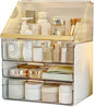 Omeily Large Makeup Organizer Countertop Vanity Organizer Cosmetic Organizer Makeup Storage Box Bathroom Counter Organizer Perfume Skincare Organizers Gift Women Girls Clear Design Easy Visibility
