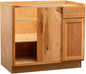 Quicklock RTA (Ready-to-Assemble) | Base Kitchen Cabinets - Shaker Style | Made in America (Rustic Hickory, 39" Wx34.5 Hx24 D Blind Corner)