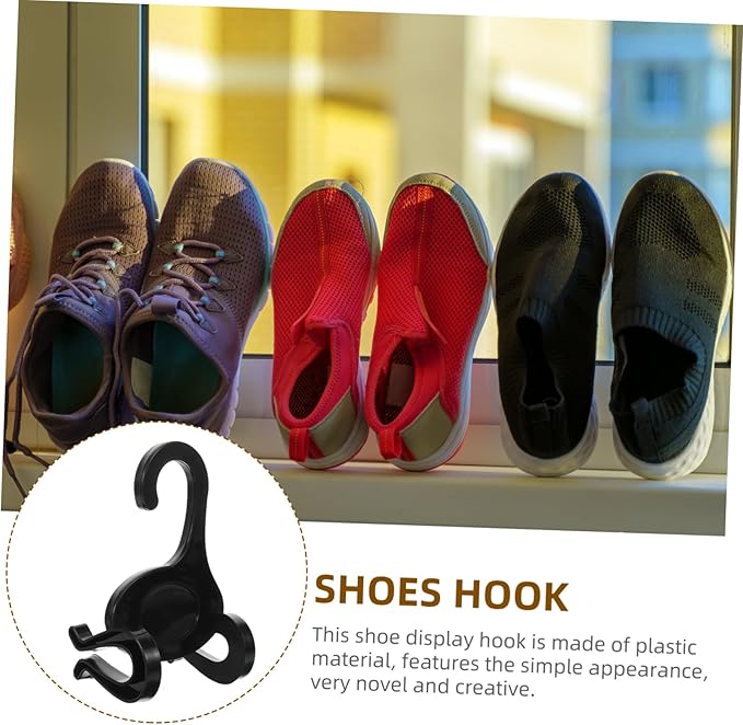 Ciieeo 10pcs Shoe Storage Organizer Plastic Sneakers Hangers Hanging Shoe Rack for Door Under Bed Sports Hangers