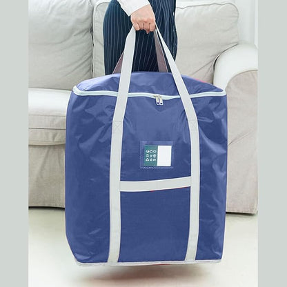 Oversize Moving Bag Waterproof Oversized Moving Bag with Zipper Design Storage Bag for Home Moving (Dark Blue)