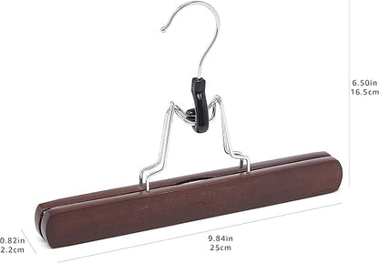 Amazon Basics Wooden Pants Hangers - Cherry, (Pack of 60)