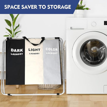 180L Large Laundry Basket, Freestanding Laundry Hamper, Collapsible Tall Clothes Hamper with Handles for Dirty Clothes in the Dorm & Family Closet Storage Container and Organizer (1-Pack)