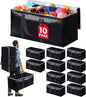 StoreHappily Heavy-Duty & Extra Capacity Moving Bags with Backpack Straps, Storage Totes with Double Zipper & Strong Handles, Packing Bags Alternative to Moving Boxes, Moving Supplies (10 Pack, Black)