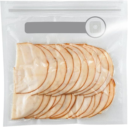 FoodSaver Vacuum Sealer Bags for Extra Large Items, Rolls for Custom Fit Airtight Food Storage and Sous Vide, 11" x 16' (Pack of 2) & 1-Gallon Vacuum Zipper Bags, 12 Count, Multi