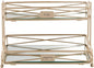 Home Details Satin Gold 2 Tier Vanity Tower (27174-SGOLD)
