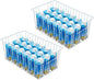 16inch Freezer Wire Storage Organizer Baskets, Household Refrigerator Bins with Built-in Handles for Cabinet, Pantry, Closet, Bedroom