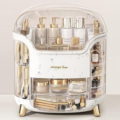 Omeily Large Makeup Organizer Countertop Vanity Organizer Cosmetic Organizer Makeup Storage Box Bathroom Counter Organizer Perfume Skincare Organizers Gift Women Girls Clear Design Easy Visibility