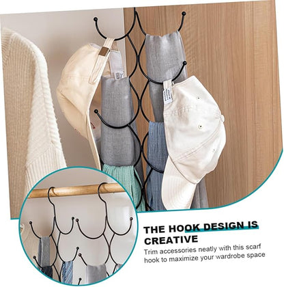 STOBAZA Multi Tie Organizer Hanger Versatile Scarf and Tie Storage Rack for Closet Sturdy Design for Space-Saving Organization of Scarf and Shawls