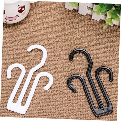 20pcs Multifunctional Shoe Rack for Drying Slippers and Shoes Space-Saving Hanging Organizer with Hooks Design for Home Hotel and Store Use Black
